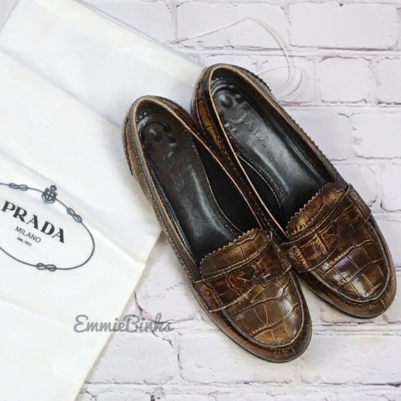 Prada | Shoes | Authentic Prada Loafers Calzature Donna St Cocco Fume Shoes  Nordstrom 595 | Poshmark